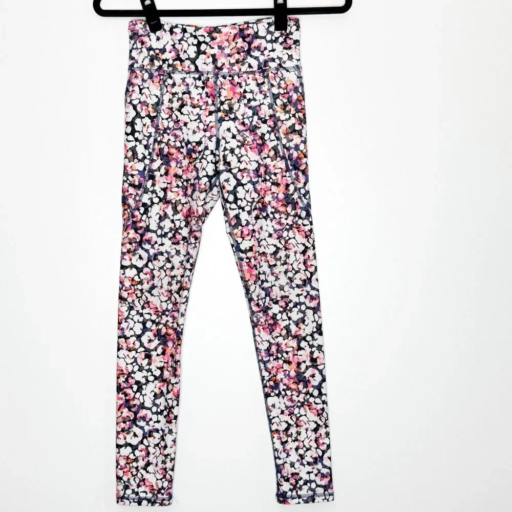 Old Navy High Rise Leggings Go Dry Multicolor Girls Size 10-12